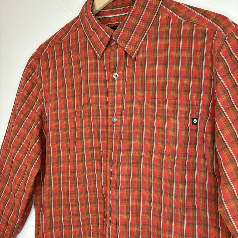 Marmot Shirt Gorpcore Medium Multicolor Plaid Long Sleeve Button Up Lightweight